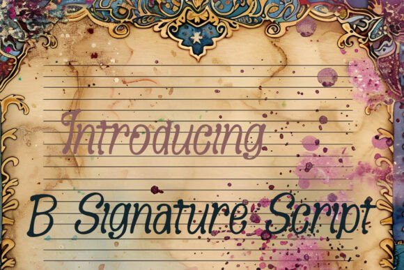 B Signature Script: A Sophisticated Typeface for Handmade Brands