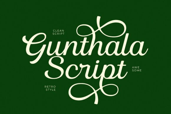 Gunthala Script: Elevating Editorial Design with Retro Elegance