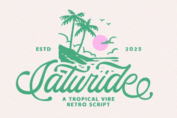 Saturide Script: The Retro Typeface for Polished Brand Identity
